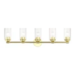 Livex Whittier Light Large Vanity Sconce, Brass/hand Blown Clear 18085-02. Fixed Price $389.96.
