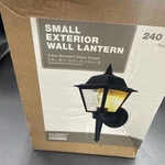 New 13.5" Hampton Bay Exterior Wall Lantern/sconce, Clear Beveled Glass & Black. Fixed Price $22.99.