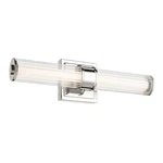 Kichler Laurene 2 Light 19" Wall Sconce, Nickel/clear Fluted - 55195PNLED. Fixed Price $334.99.