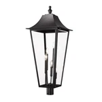 Z-lite Gannon 5LT 40" Outdoor Post Mount Fixture, Black/beveled 5008PHXXLR-BK. Fixed Price $858.50.