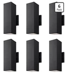Mirrea Outdoor Porch/patio Light Aluminum Rectangular Tube Wall Sconce 6 Pack.. Fixed Price $299.99.