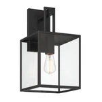 Designers Fountain Preston 18.75" 1LT Wall Lantern, Black/clear D297M-9EW-MB. Fixed Price $161.20.
