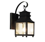 Trans Globe 45630 Wb One Light Weathered Bronze Amber Seeded Glass Wall Lantern. Fixed Price $45.00.