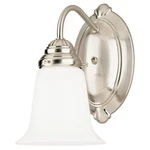 Westinghouse 66496 Brushed Nickel/white 1-LIGHT Wall Fixture 5-1/8 In.. Fixed Price $29.52.