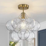 Semi Flush Mount Chandelier Gold-special Bubble Ceiling Light 14..... Fixed Price $160.79.