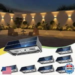 Sununiny Fence Lights Outdoorsolar Up And Down Garden Wall. Fixed Price $66.54.