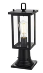 Outdoor Pole Light Fixture Exterior Porch Walkway Patio Clear Glass Lantern 16". Fixed Price $119.28.