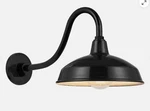 Hampton Bay Easton 12" 1-LIGHT Black Barn Wall Lantern. Fixed Price $40.00.