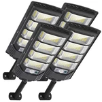 Eontim Solar Street Lights Outdoor, Wide-angle Led Flood 4 Pack, Black. Fixed Price $68.97.