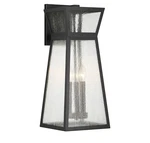 Matte Black Three Light Outdoor Wall Lantern From The Millford Collection. Fixed Price $440.00.
