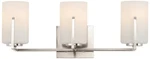 Maxim Dart 21 1/4" Wide Satin Nickel 3-LIGHT Bath. Fixed Price $118.00.