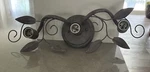 Vtg Wall 3 Light Sconce Metal Copper Great Patina Leaves And Branches Unique. Fixed Price $24.50.