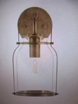 Hampton Bay Wye 12.9 In. Vintage Brass Outdoor Wall Light Lantern Sconce. Fixed Price $30.35.