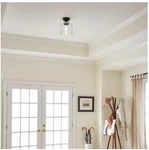Kichler Winslow 8.5 1-LIGHT Black Contemporary Semi-flush Mount Ceiling. Fixed Price $54.98.