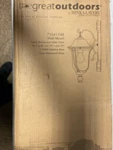 Great Outdoors 73241-748 Havenwood 19" Wall Sconce, Bronze/silver. Fixed Price $204.99.
