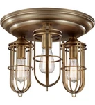 Murray Feiss Urban Renewal 3 Light Flushmount Ceiling Fixture. Fixed Price $275.00.