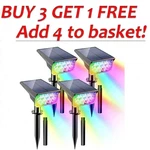 T-sun Solar Spot Lights Outdoor Rgb Color Changing IP65 Post 1PC. Fixed Price $21.99.