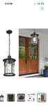 Darkaway Outdoor Matte Black Lantern Pendant Ceiling Light E26 Base Glass. Fixed Price $49.50.