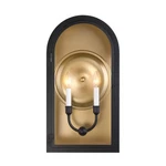 Grotto 2-LIGHT Outdoor Wall Lantern Matte Black With Vintage Gold. Fixed Price $406.00.