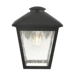 Hampton Bay Malena 7.83" 1-LIGHT Black Outdoor Wall Lantern Sconce Clear Glass. Fixed Price $20.99.