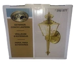 Hampton Bay Outdoor Coach Light -brass Finish Beveled Glass 252-577 New. Fixed Price $27.90.