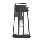 Matte Black Light Outdoor Wall Lantern From The Boone Collection. Fixed Price $386.00.
