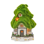 Teresa's Collections Flocked Garden Statue And Figurine Fairy House With Sola.... Fixed Price $43.72.