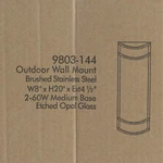 Minka Great Outdoors Bayview Wall Light 9803-144 Brushed Stainless, Sealed. Fixed Price $225.00.