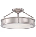 Minka Lavery Harbour Point 4177-84 19" Semi-flush Ceiling Light Fixture Nickel. Fixed Price $199.95.