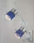 Hampton Bay 107-381 Two Light Wall Sconce Satin-nickel Finish-open. Fixed Price $50.00.
