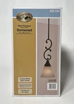 Hampton Bay Somerset Bronze Finish Frosted White Glass Shade Mini Pendant Light. Fixed Price $59.99.