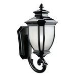 Kichler Salisbury 29" 1 Light Outdoor Wall With White Linen Glass Black. Fixed Price $189.99.