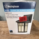 Westinghouse Burnham Outdoor Wall Lantern - Oil Rubbed Bronze Fixture Only. Fixed Price $30.00.