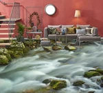 3D River Stones 20212NA Floor Wallpaper Murals Print 5D Aj Au Fay. Fixed Price $175.74.