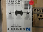 New, Free Ship, Kichler 5221 Cst Ashton 3 Light Bath Vanity Canyon Slate. Fixed Price $99.00.