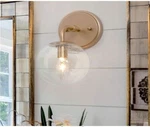 Gold Wall Sconce Seeded Glass Shade 1-LIGHT By Uolfin. Fixed Price $15.29.