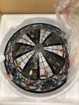 Hampton Bay Tiffany Style Hanging Pendant Ceiling Fixture W/ Antique Finish New. Fixed Price $200.00.