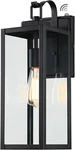 Outdoor Wall Sconce Light Dusk Dawn Matte Black Exterior Waterproof Large. Fixed Price $86.99.