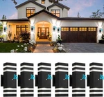 6 Pack Modern Dusk To Dawn Outdoor Wall Lights, Waterproof 3000K Sconces. Fixed Price $249.99.