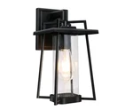 Monkfish Outdoor Wall Light Modern Black Porch Sconce Clear Glass 2462-1W. Fixed Price $45.99.
