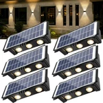 Solar Step Lights Outdoor, 6 Pack 1500MAH Wall Fence Powered. Fixed Price $112.72.