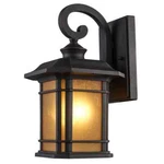 Bel Air Lighting San Miguel 12.5" Rust Outdoor Wall Fixture W/ Tea Glass. Fixed Price $38.75.