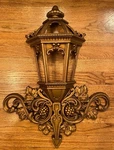 Vintage Homco Hollywood Regency Ornate Gold Street Lantern Wall Plaque Planter. Fixed Price $89.99.