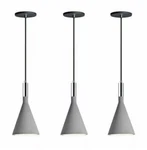 New Maxim Lighting Funnel Concrete Pendant Fixtures Pack Of 3 Grey. Fixed Price $219.00.