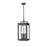 Z-lite Hartwell 4LT Outdoor Ceiling Fixture/chain, Black/seed 5019CHB-BK. Fixed Price $430.10.