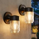 2 Pack Outdoor Wall Lantern, Exterior Waterproof Sconce Light Fixtures, Bla. Fixed Price $32.22.