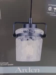 Canarm Arden IPL707A01GPH Pendant, Lt Cord Light, Watermark Glass. Fixed Price $31.45.