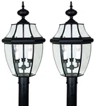 Quoizel NY9043K Newbury 3-LIGHT Outdoor Post Lantern Fixture 2 Pack. Fixed Price $531.18.