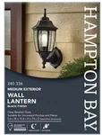 Hampton Bay 14 In. 1-LIGHT Black Dusk-to-dawn Outdoor Wall Lantern Sconce. Fixed Price $38.98.