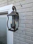 Progress Lighting 17.5 Wall Lantern Outdoor Oil Rubbed Bronze Clear Glass. Fixed Price $120.00.